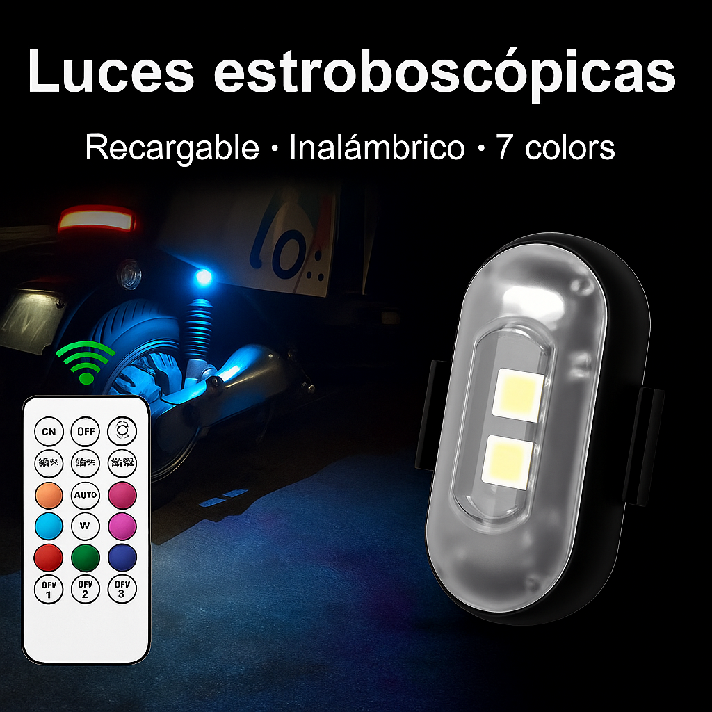 Luces estroboscópicas (10 unidades + control remoto) + Envío gratis + Garantía
